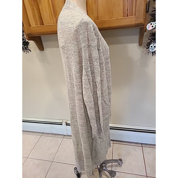 Eileen Fisher Long Linen Melange Pearl Cardigan Size 2x - Picture 9 of 14